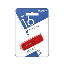 Флешка USB 2.0 16GB SMARTBUY Dock, цвет красный