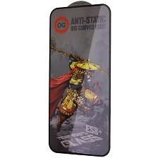 Защитное стекло с сеточкой OG anti-static для APPLE iPhone 15 Pro Max, цвет окантовки черный