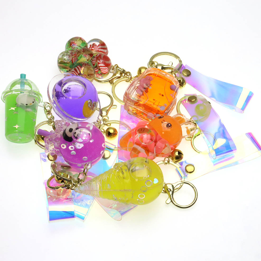 Стеклянный брелок с гелем