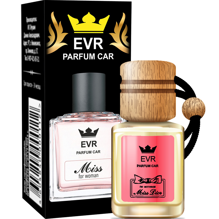 Автопарфюм EVR MISS for woman №10, ароматизатор автомобильный, 7мл..