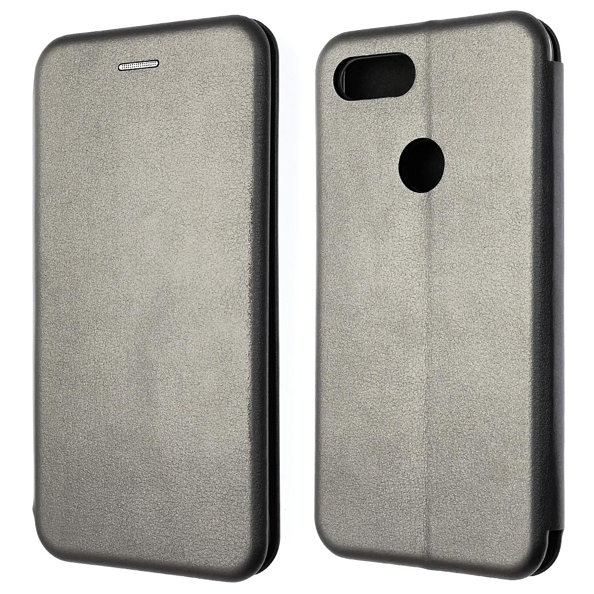 Чехол книжка STYLISH для XIAOMI Mi 8 Lite, экокожа, визитница, цвет серебристый Чехол книжка STYLISH для XIAOMI Mi 8 Lite, экокожа, визитница, цвет серебристый
