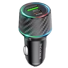 АЗУ (Автомобильное зарядное устройство) BOROFONE BZ21 Brilliant, 48W, 1 USB, 1 USB Type C, PD30W, QC3.0, цвет черный