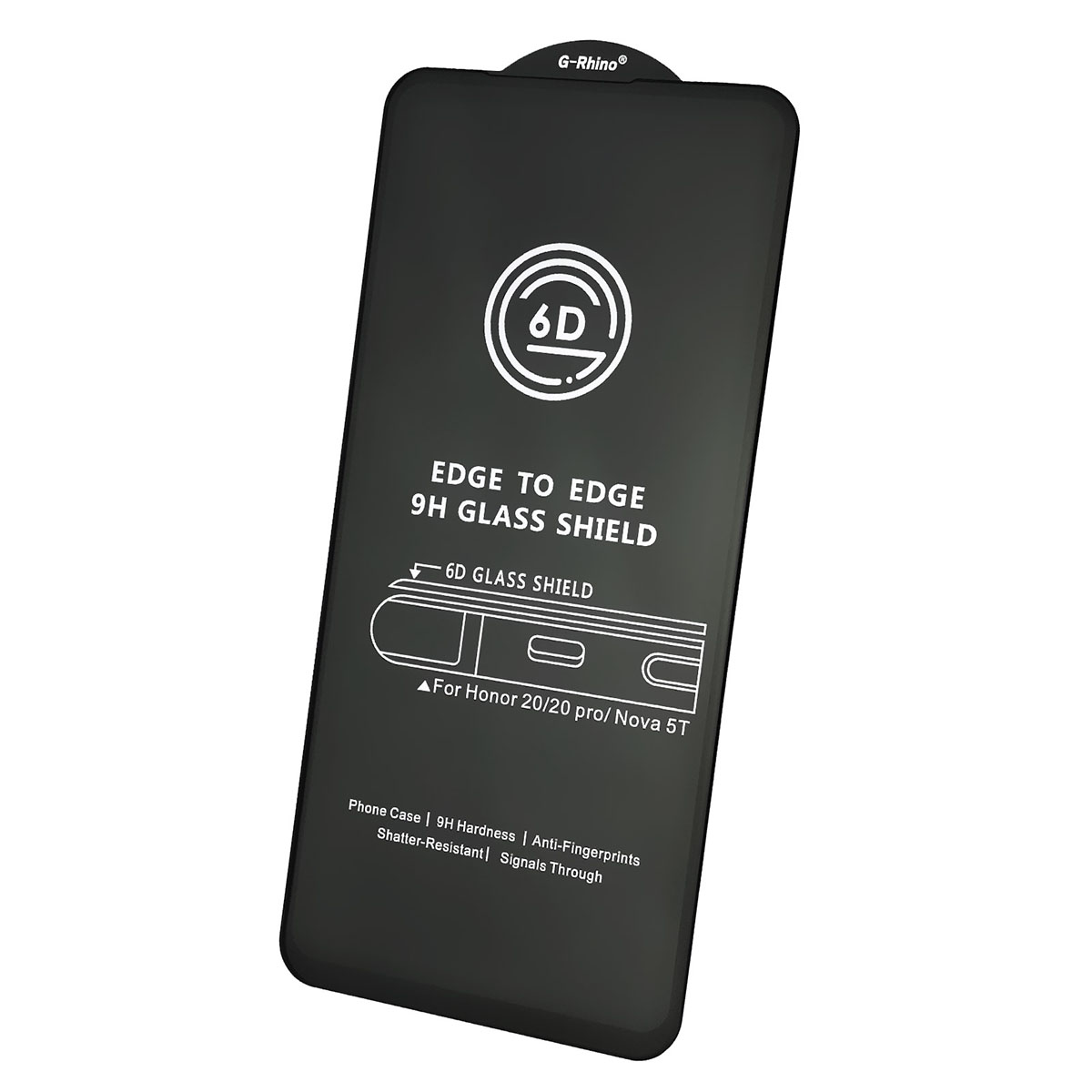 Защитное стекло 6D G-Rhino для HUAWEI Honor 20 (YAL-L21), Honor 20 Pro (YAL-L41), Nova 5T (YAl-L21), цвет окантовки черный Защитное стекло 6D G-Rhino для HUAWEI Honor 20 (YAL-L21), Honor 20 Pro (YAL-L41), Nova 5T (YAl-L21), цвет окантовки черный
