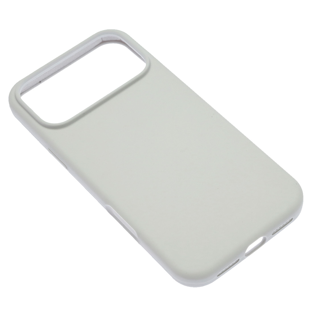 Чехол накладка Silicone Case для Apple iPhone 17 Pro Max, бархатная подложка, цвет белый