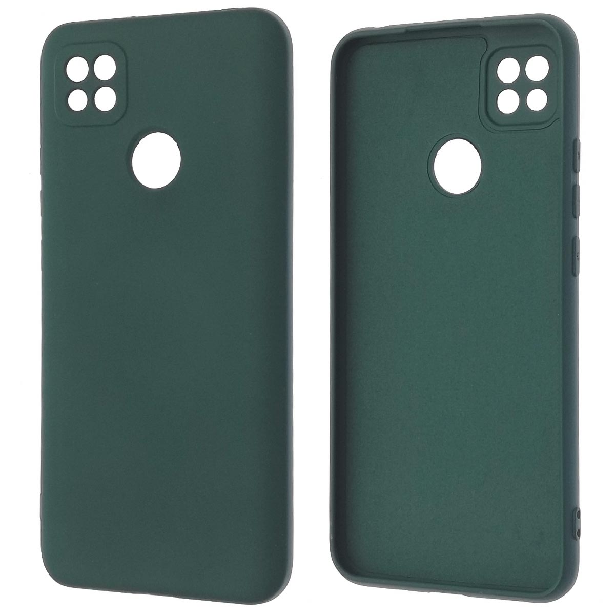 Чехол накладка NANO для XIAOMI Redmi 9C, Redmi 10A, силикон, бархат, цвет темно зеленый