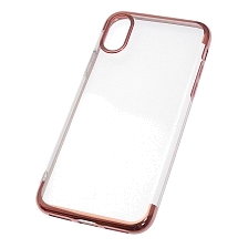 Чехол накладка для APPLE iPhone X, iPhone XS, силикон, глянцевый, цвет окантовки розовое золото Чехол накладка для APPLE iPhone X, iPhone XS, силикон, глянцевый, цвет окантовки розовое золото
