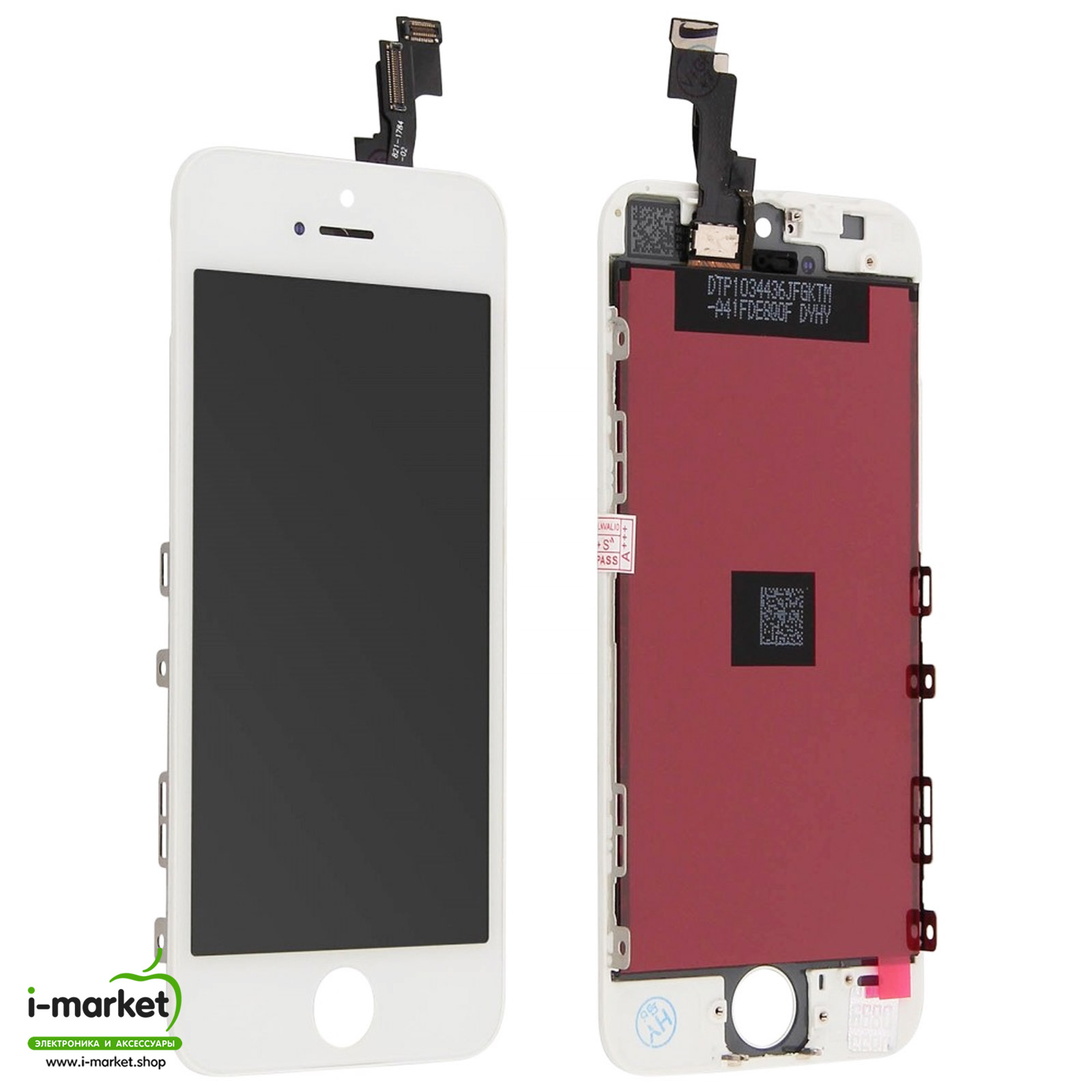 Дисплей в сборе с тачскрином для APPLE iPhone 5S, iPhone SE, ORG, цвет белый Дисплей в сборе с тачскрином для APPLE iPhone 5S, iPhone SE, ORG, цвет белый