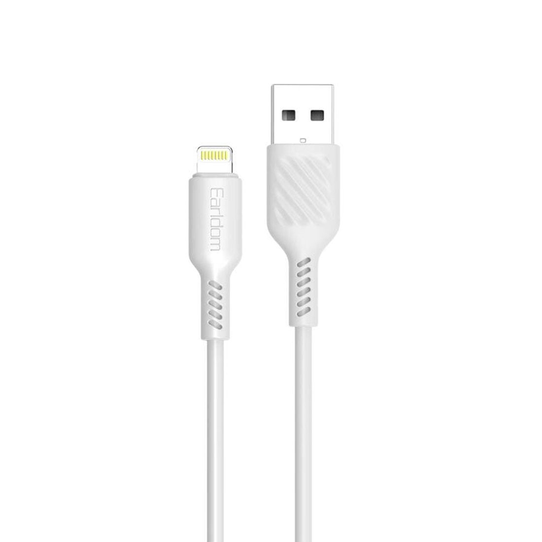 Кабель EARLDOM EC-171I Lightning 8 pin, 2.4A, длина 1 метр, цвет белый