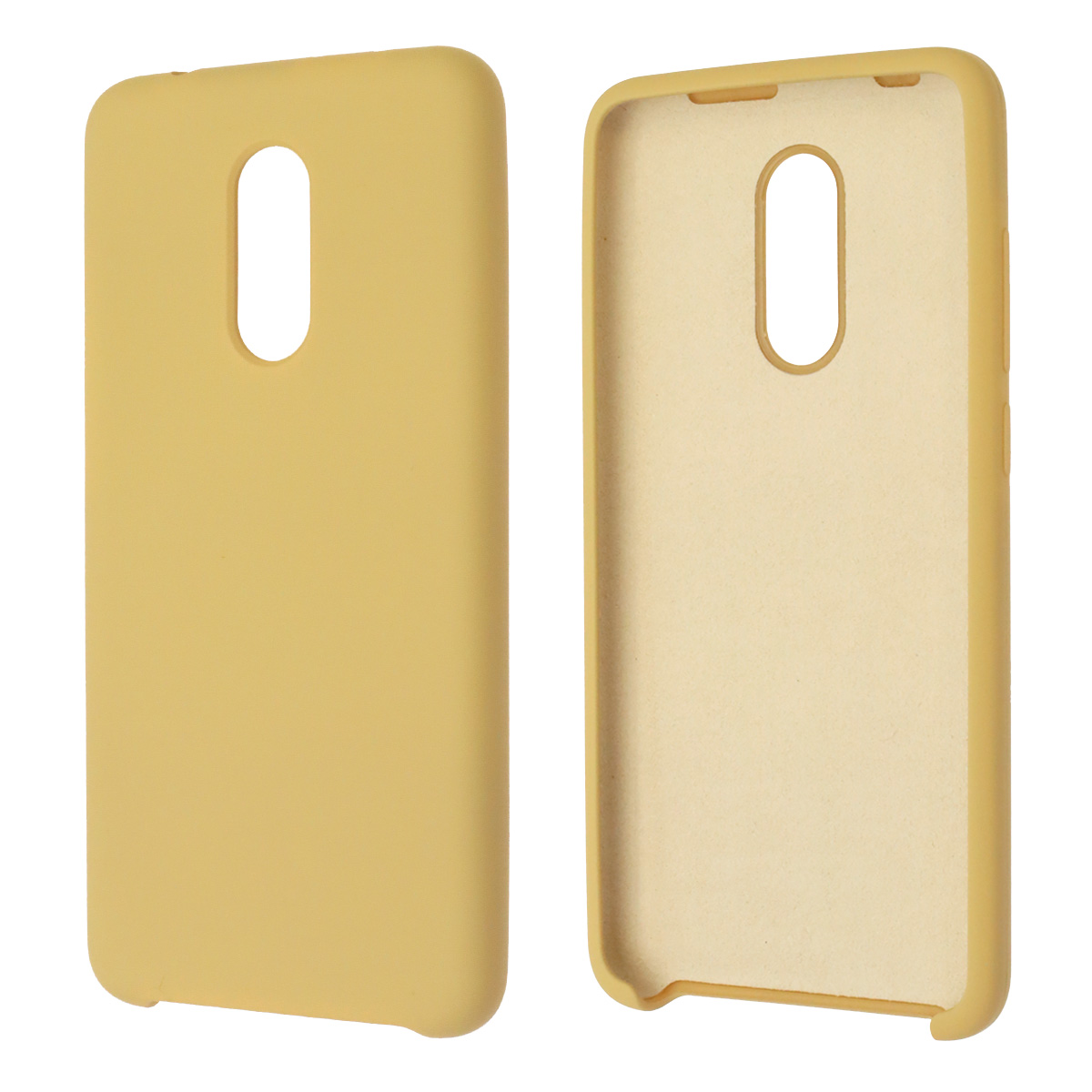 Чехол накладка для XIAOMI Redmi 5, силикон, бархат, цвет золотистый