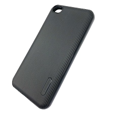 Чехол накладка для XIAOMI REDMI GO, силикон, полоски, цвет чёрный.