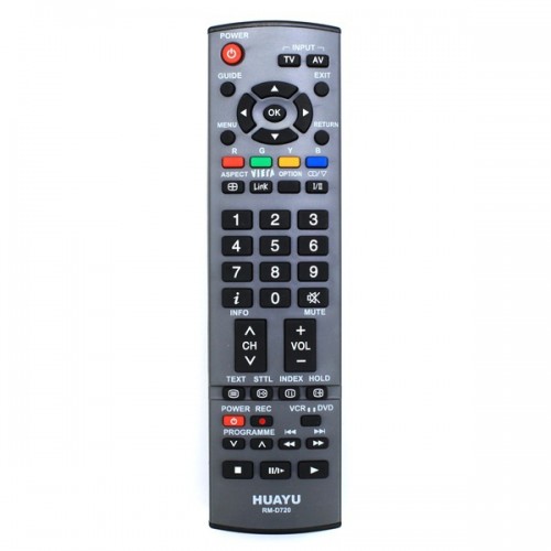Пульт ДУ универсальный для PANASONIC RM-D720 HUAYU подходит к следующим моделям: 20026A, A32K, EUR20, EUR29, EUR501120, EUR501120, EUR501121A, EUR501301, EUR501302, EUR501310, EUR501320, EUR501325, EUR501330, EUR501331, EUR501337, EUR501371, EUR501377.