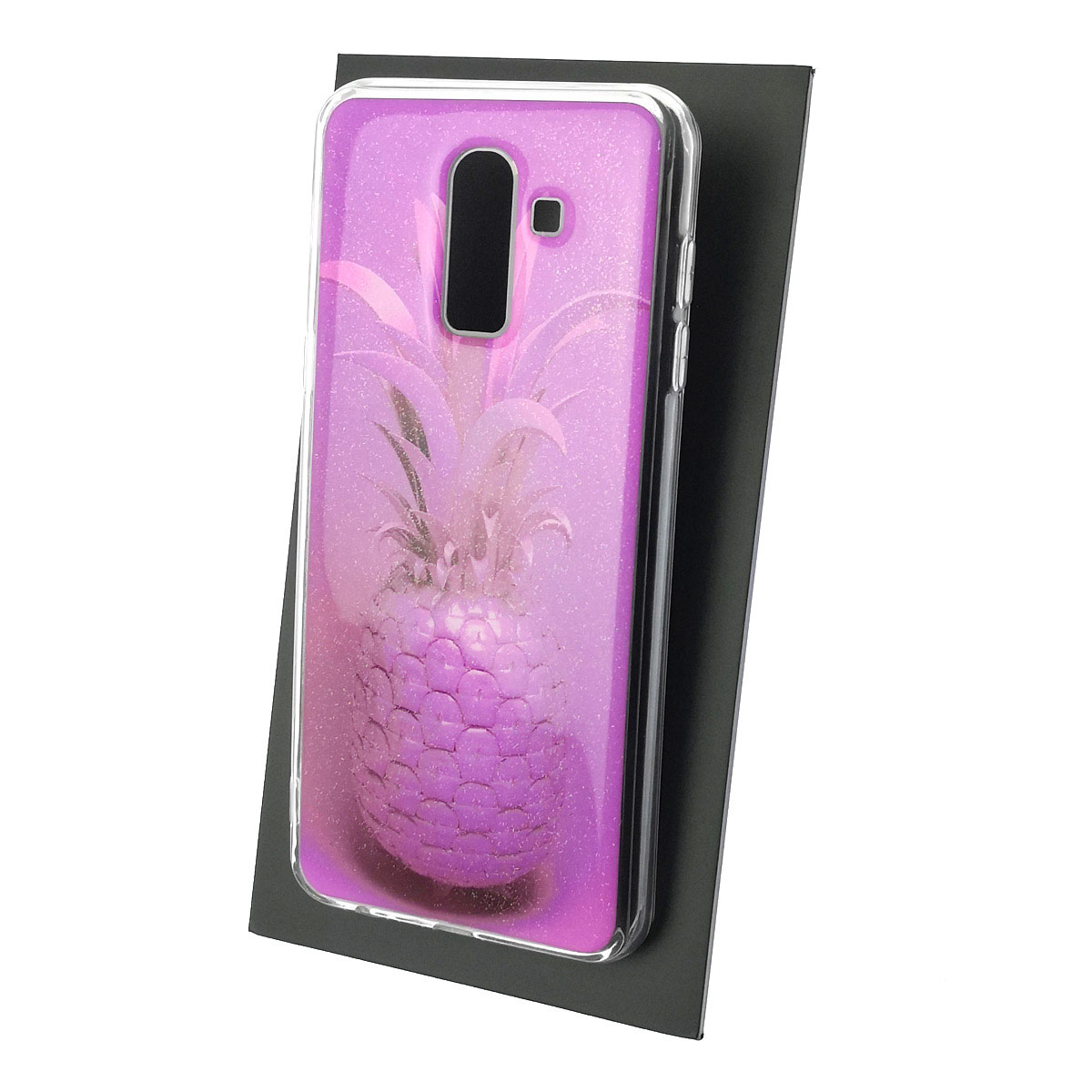 Чехол накладка для SAMSUNG Galaxy J8 2018 (SM-J810), силикон, блестки, глянцевый, рисунок Фиолетовый ананас Чехол накладка для SAMSUNG Galaxy J8 2018 (SM-J810), силикон, блестки, глянцевый, рисунок Фиолетовый ананас