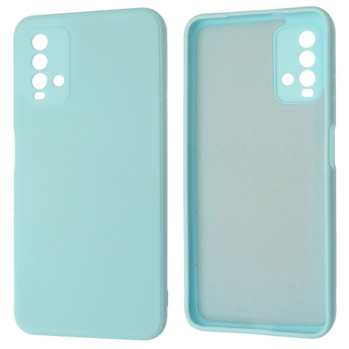 Чехол накладка для XIAOMI Redmi 9T, силикон, бархат, цвет светло голубой Чехол накладка для XIAOMI Redmi 9T, силикон, бархат, цвет светло голубой