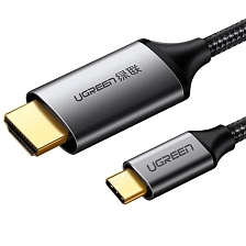 Кабель Type-C - HDMI UGREEN MM142 Full HD 4K, длина 1.5 метра, цвет черный