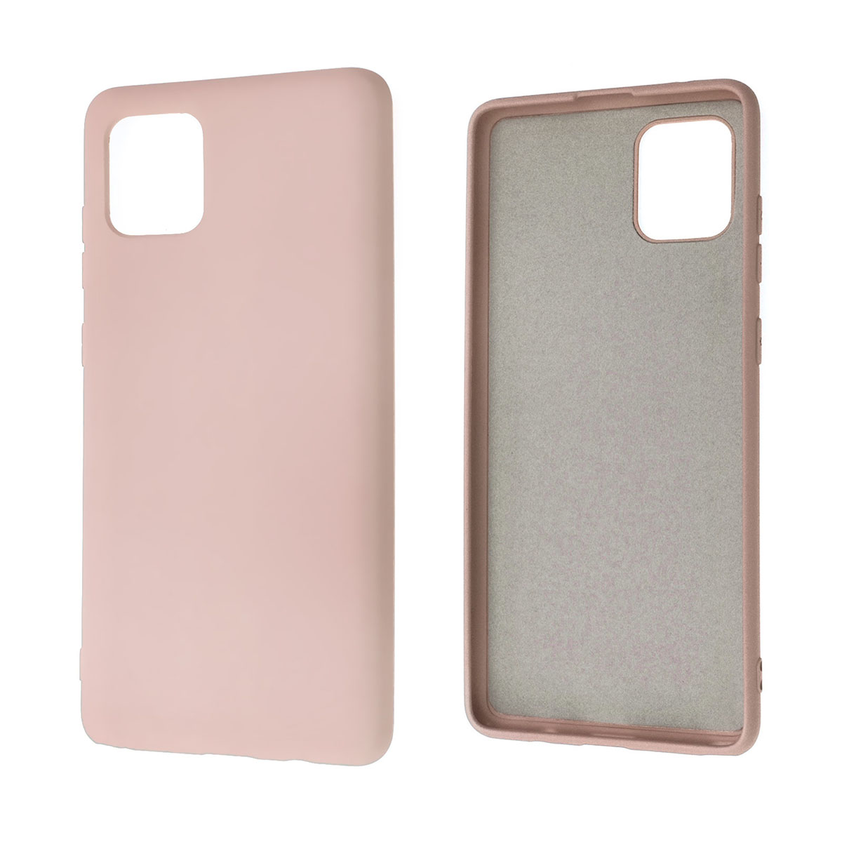 Чехол накладка NANO для SAMSUNG Galaxy A81 (SM-AN815F), Note 10 Lite (SM-N770), силикон, бархат, цвет розовый песок. Чехол накладка NANO для SAMSUNG Galaxy A81 (SM-AN815F), Note 10 Lite (SM-N770), силикон, бархат, цвет розовый песок.