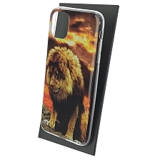 Чехол накладка для APPLE iPhone 11, силикон, глянцевый, рисунок Лев Чехол накладка для APPLE iPhone 11, силикон, глянцевый, рисунок Лев