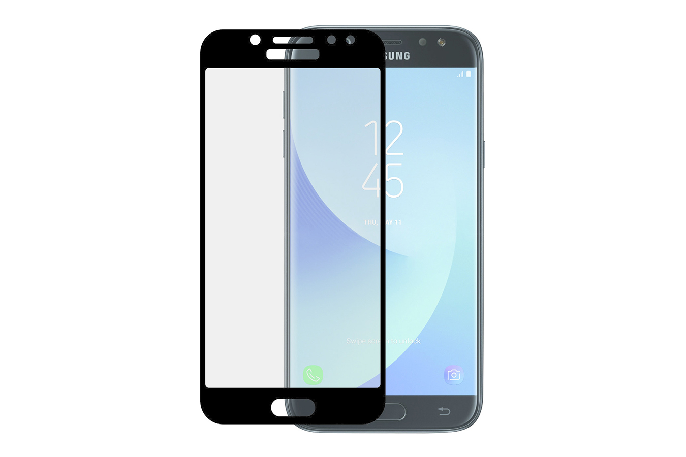 Защитное стекло 2D Full glass для Samsung J5 2017/J530 /тех.пак/ черный.
