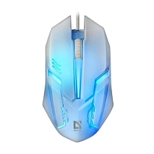 Мышь проводная DEFENDER Cyber MB-560L, оптическая, 3 кнопки, 1200 dpi, с подсветкой, 7 цветов, цвет белый Мышь проводная DEFENDER Cyber MB-560L, оптическая, 3 кнопки, 1200 dpi, с подсветкой, 7 цветов, цвет белый