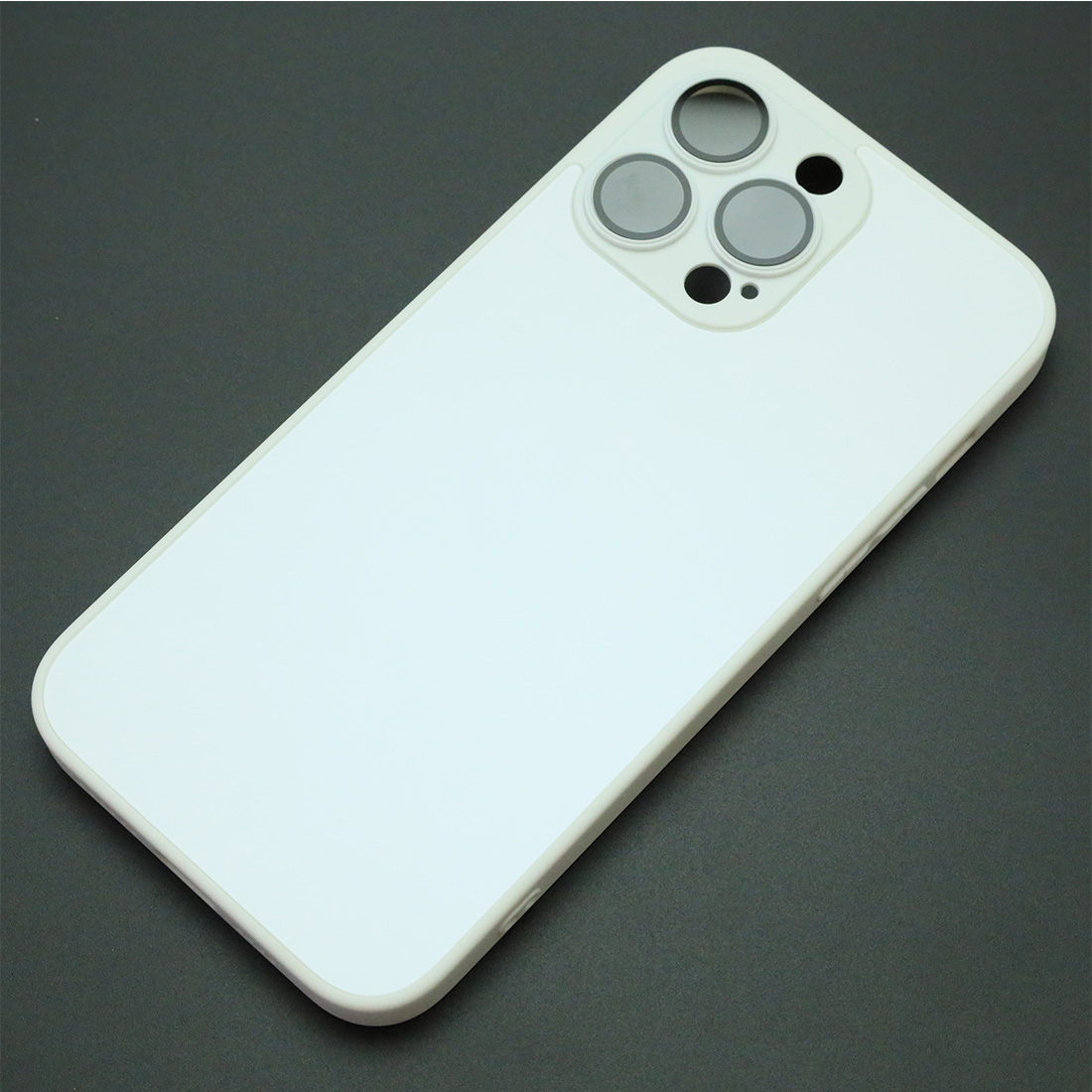 Чехол накладка AG Glass case для APPLE iPhone 14 Pro Max (6.7"), силикон, пластик, защита камеры, цвет серебристый