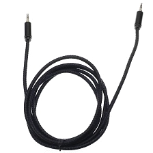 Кабель AUX (jack 3.5 - jack 3.5), 3 метра, нейлон, цвет черный