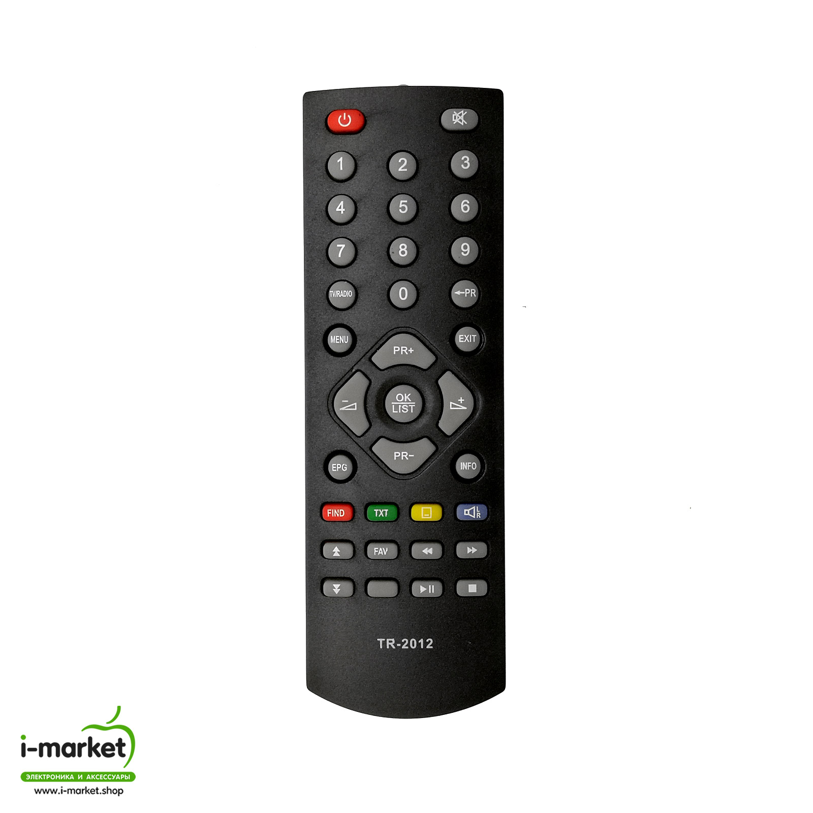 Пульт ДУ HUAYU TR-2012 для DVB приставок, ресиверов бренда TRIMAX, Lumax, Openbox, HOB610