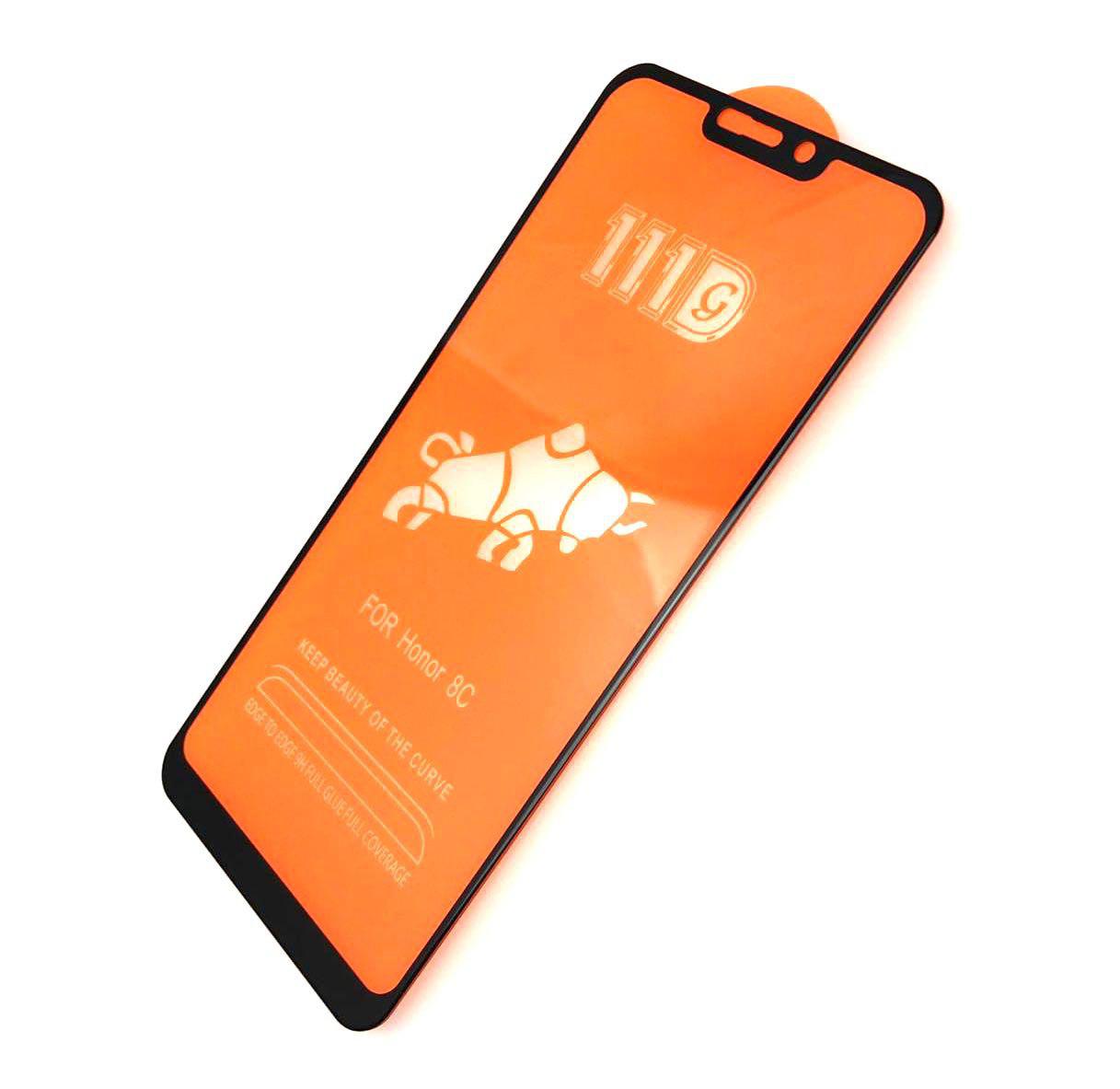 Защитное стекло 11D FULL GLUE для HUAWEI Honor 8C (JAT-LX1/L29), цвет канта чёрный. Защитное стекло 11D FULL GLUE для HUAWEI Honor 8C (JAT-LX1/L29), цвет канта чёрный.