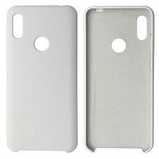 Чехол накладка Silicon Cover для HUAWEI Honor 8A, Y6 2019, силикон, бархат, цвет белый