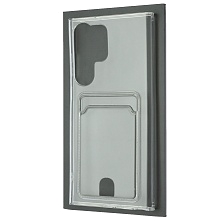 Чехол накладка CARD CASE для SAMSUNG Galaxy S23 Ultra, силикон, отдел для карт, цвет прозрачный Чехол накладка CARD CASE для SAMSUNG Galaxy S23 Ultra, силикон, отдел для карт, цвет прозрачный