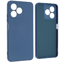 Чехол накладка NANO для Realme C51, Realme C53, Realme Note 50, защита камеры, силикон, бархат, цвет темно синий Чехол накладка NANO для Realme C51, Realme C53, Realme Note 50, защита камеры, силикон, бархат, цвет темно синий