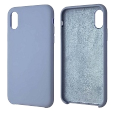 Чехол накладка Silicon Case для APPLE iPhone X, iPhone XS, силикон, бархат, цвет барвинок Чехол накладка Silicon Case для APPLE iPhone X, iPhone XS, силикон, бархат, цвет барвинок