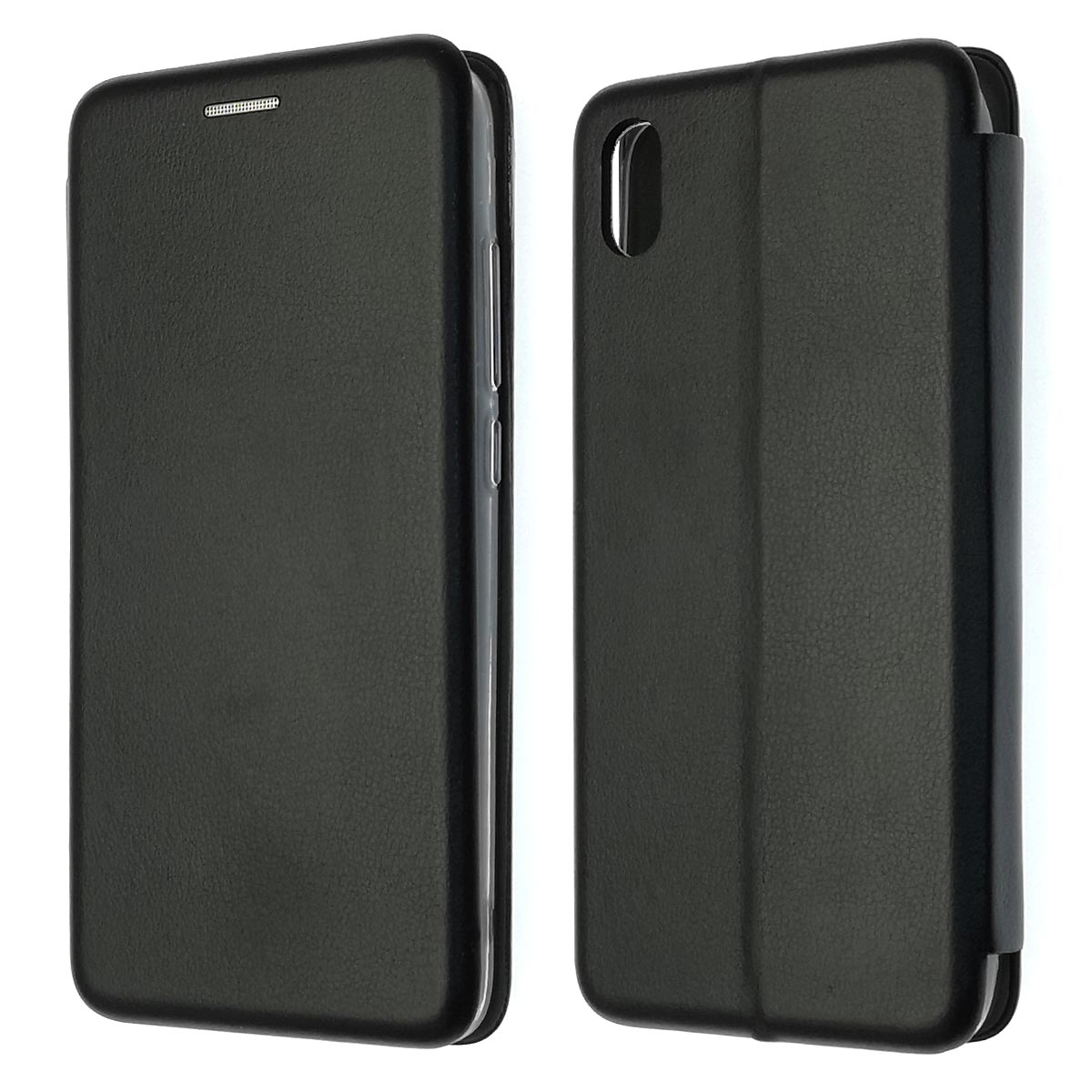Чехол книжка STYLISH для XIAOMI Redmi 7A, экокожа, визитница, цвет черный