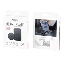 Металлические пластины YESIDO C207 на клеевой основе для магнитных держателей смартфонов, цвет черный