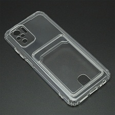 Чехол накладка CARD CASE для XIAOMI Redmi Note 10, Redmi Note 10S, POCO M5s, силикон, отдел для карт, цвет прозрачный Чехол накладка CARD CASE для XIAOMI Redmi Note 10, Redmi Note 10S, POCO M5s, силикон, отдел для карт, цвет прозрачный