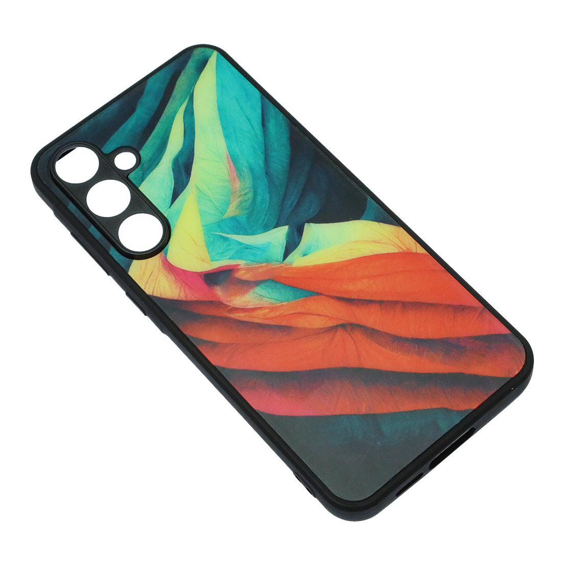 Чехол накладка для SAMSUNG Galaxy A55, пластик, силикон, защита камеры, рисунок Акварельные лепестки Чехол накладка для SAMSUNG Galaxy A55, пластик, силикон, защита камеры, рисунок Акварельные лепестки