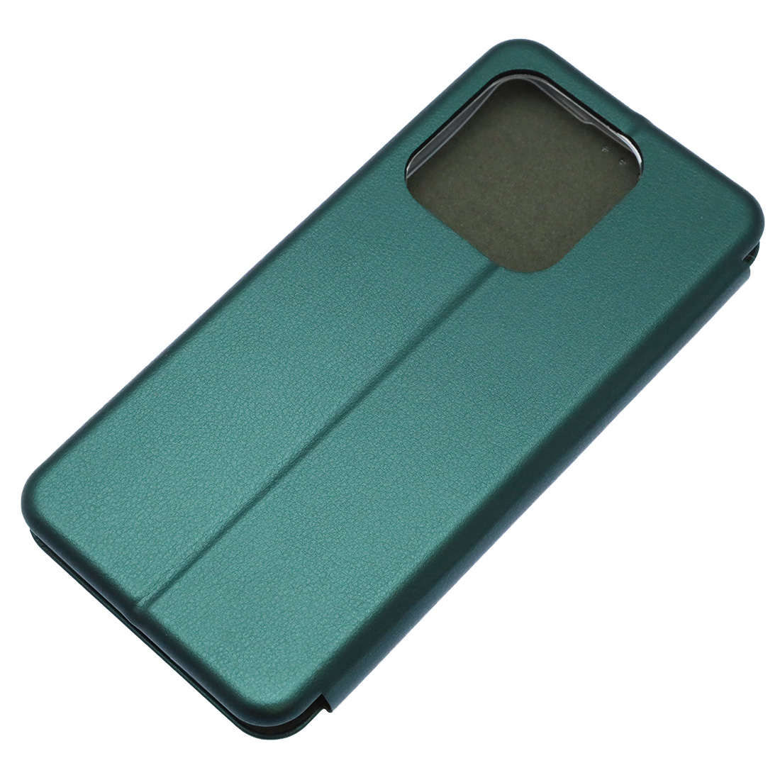 Чехол книжка STYLISH для Honor X7d, экокожа, визитница, цвет темно зеленый