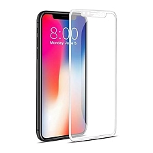 Защитное стекло 3D для APPLE iPhone X белый кант Monarch.