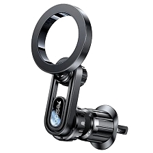 Автомобильный магнитный держатель YESIDO C157 с креплением под MagSafe для смартфона, в решетку воздуховода, цвет черный