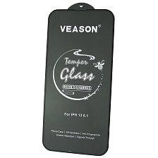 Защитное стекло VEASON для APPLE iPhone 13 (6.1"), iPhone 13 Pro (6.1"), iPhone 14 (6.1"), iPhone 16e (6.1"), цвет окантовки черный