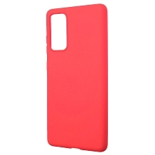 Чехол накладка для SAMSUNG Galaxy S20FE (SM-G780), силикон, матовый, цвет красный