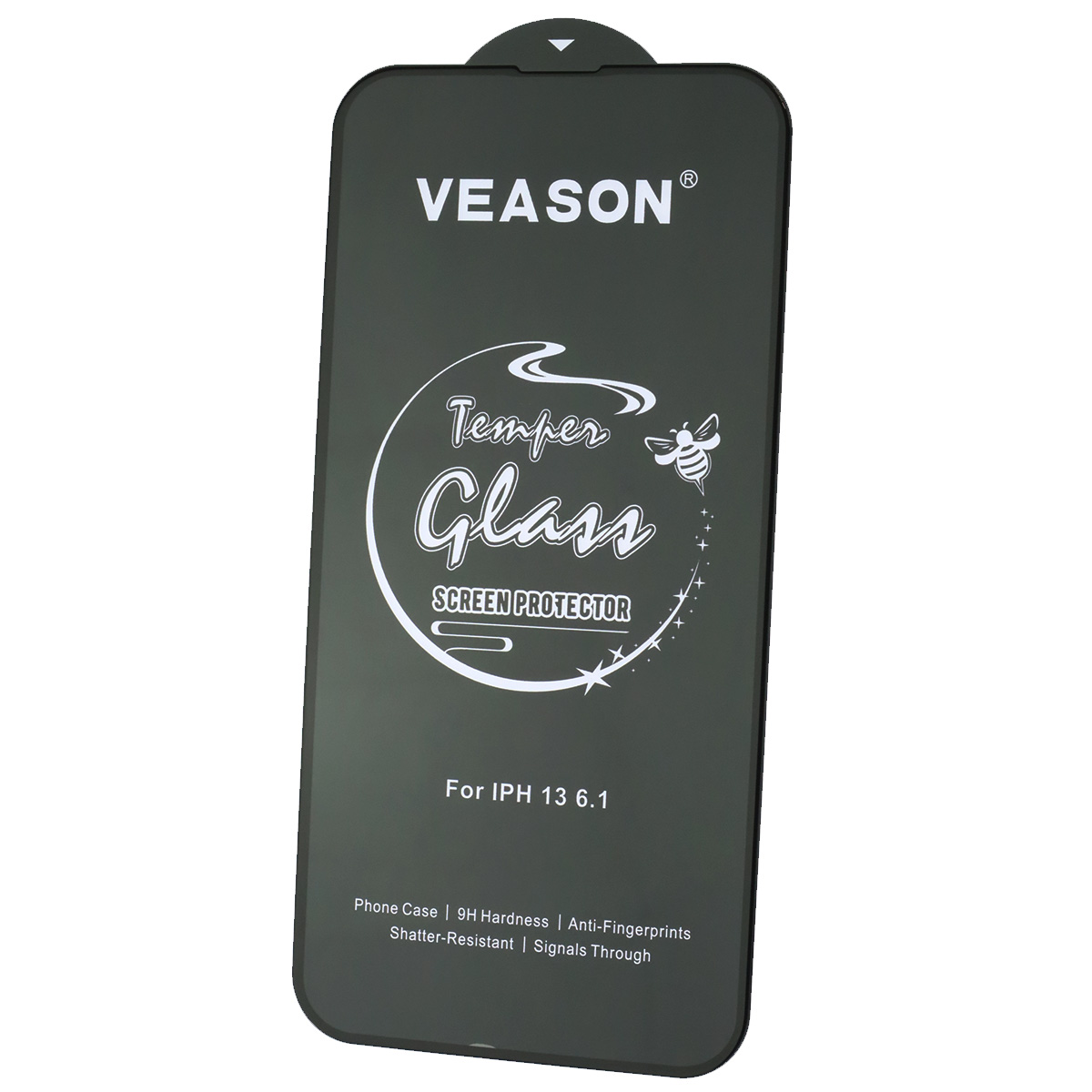 Защитное стекло VEASON для APPLE iPhone 13 (6.1"), iPhone 13 Pro (6.1"), iPhone 14 (6.1"), iPhone 16e (6.1"), цвет окантовки черный