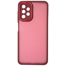 Чехол накладка KING для SAMSUNG Galaxy A13 4G, силикон, пластик, защита камеры, цвет окантовки бордовый Чехол накладка KING для SAMSUNG Galaxy A13 4G, силикон, пластик, защита камеры, цвет окантовки бордовый