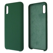 Чехол накладка Silicon Cover для XIAOMI Redmi 9A, силикон, бархат, цвет сосновый лес Чехол накладка Silicon Cover для XIAOMI Redmi 9A, силикон, бархат, цвет сосновый лес