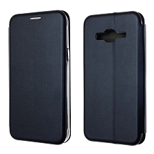 Чехол книжка STYLISH для SAMSUNG Galaxy J3 2016 (SM-J310), экокожа, визитница, цвет темно синий Чехол книжка STYLISH для SAMSUNG Galaxy J3 2016 (SM-J310), экокожа, визитница, цвет темно синий