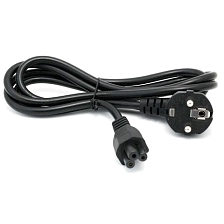 Кабель питания (сетевой шнур) для ноутбуков 220В евровилка на 3-pin, длина 1.4 метра, цвет черный