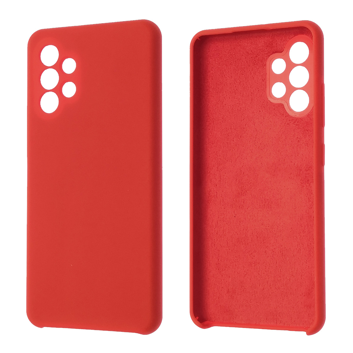 Чехол накладка Silicon Cover для SAMSUNG Galaxy A32 4G (SM-A325F), силикон, бархат, цвет красный