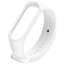 Ремешок на запястье, браслет для XIAOMI Mi Band 3, 4, силикон, цвет белый Ремешок на запястье, браслет для XIAOMI Mi Band 3, 4, силикон, цвет белый