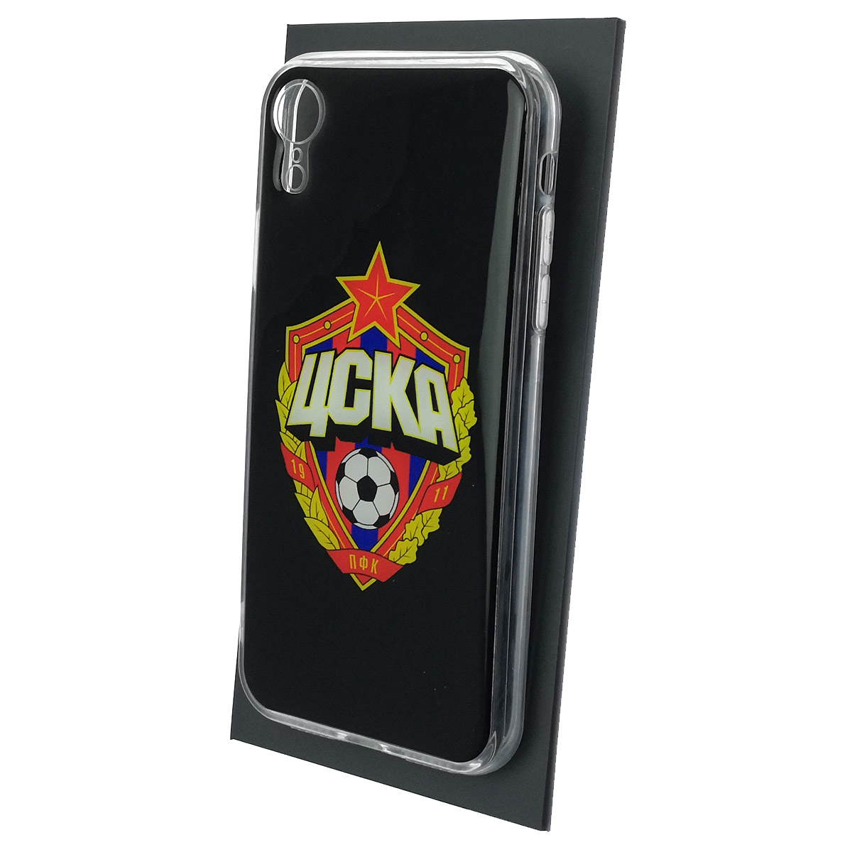 Чехол накладка для APPLE iPhone XR, силикон, глянцевый, рисунок ФК ЦСКА Чехол накладка для APPLE iPhone XR, силикон, глянцевый, рисунок ФК ЦСКА