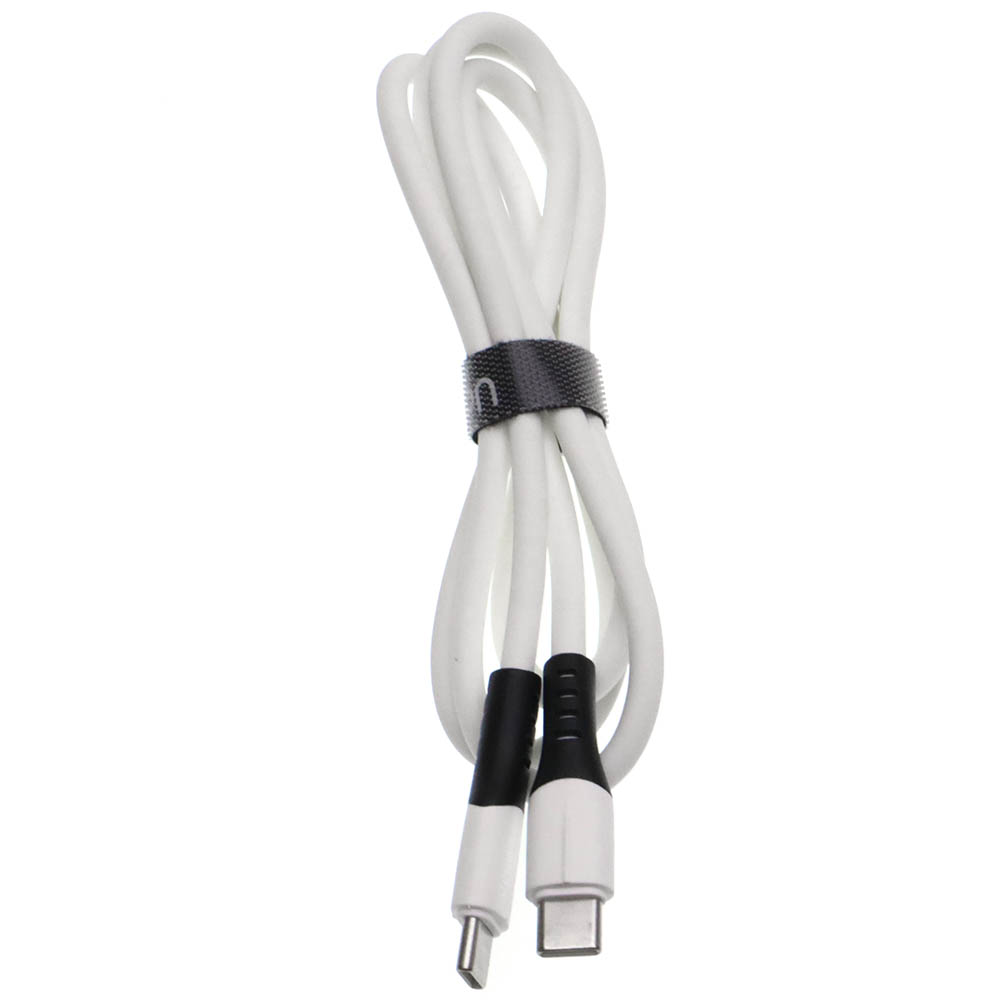 Кабель UGETUS PD82T USB Type C на USB Type C, 60W, длина 1 метр, цвет бело черный