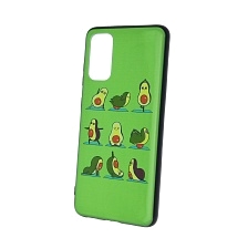 Чехол накладка для SAMSUNG Galaxy S20 (SM-G980), силикон, рисунок Авокадо Зарядка.