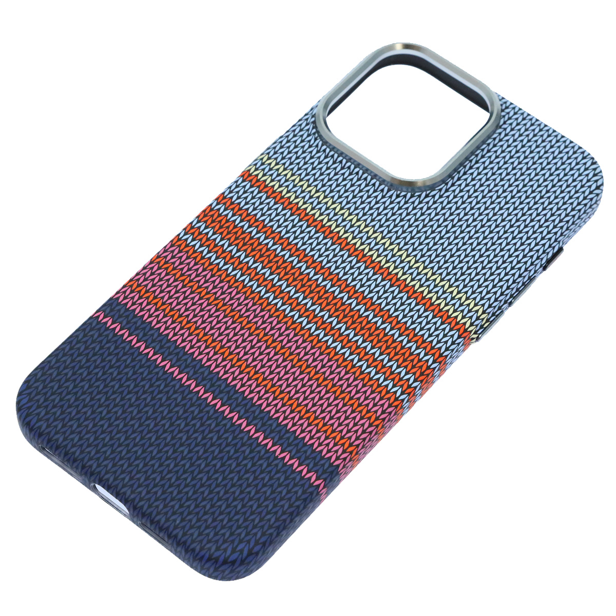 Чехол накладка MOSBROS с поддержкой MagSafe для APPLE iPhone 15 Pro Max (6.7"), пластик, узор, цвет красно голубой Чехол накладка MOSBROS с поддержкой MagSafe для APPLE iPhone 15 Pro Max (6.7"), пластик, узор, цвет красно голубой